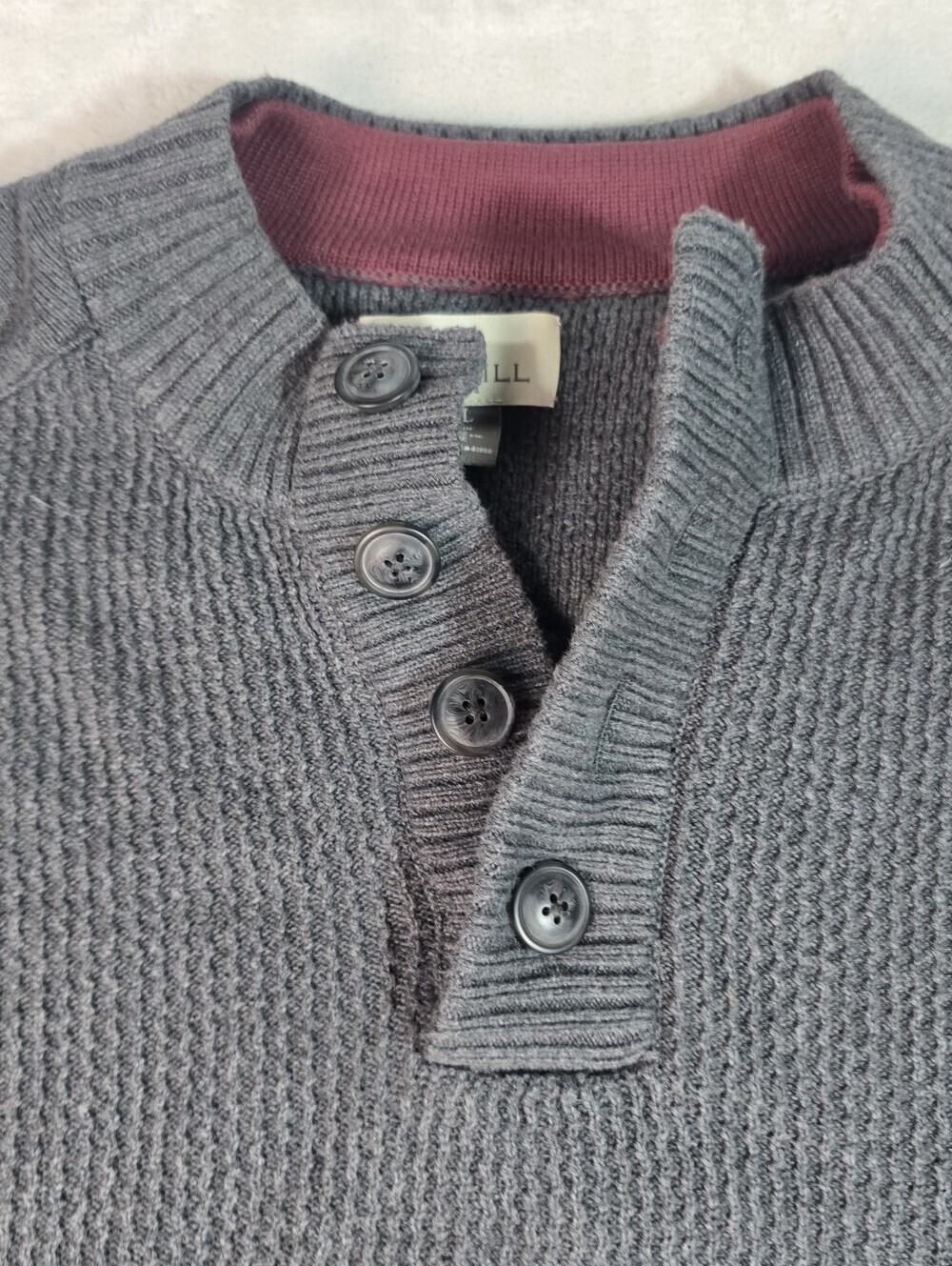 Oak Hill Button Up 1/4 Zip Pullover Chunky Knit Swester Sz 2XL - Picture 3 of 9